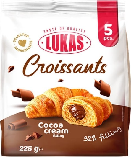 Круасани Lukas з какао кремом 225г