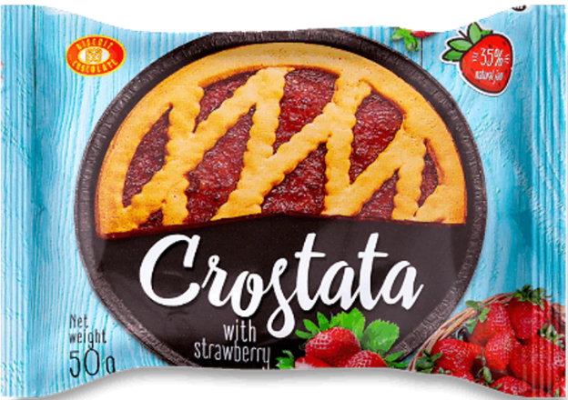 Пиріг ХБФ Crostata пісочний полуниця 50г