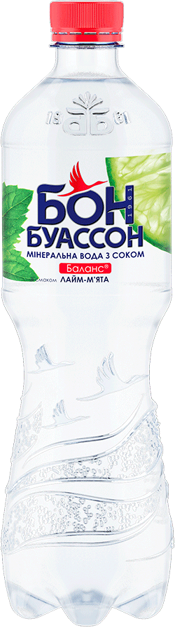 Вода Бон Буассон Лайм/мята мінер. газ. 0,75 л ПЕТ