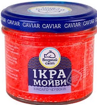 Ікра Водний Світ мойви Масаго червона 100г