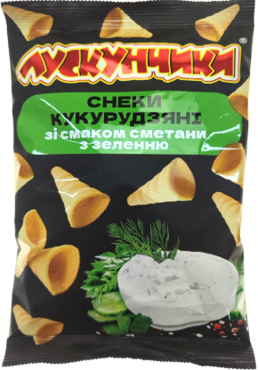 Снеки Лускунчик сметана зелень кукурудзяні 130г