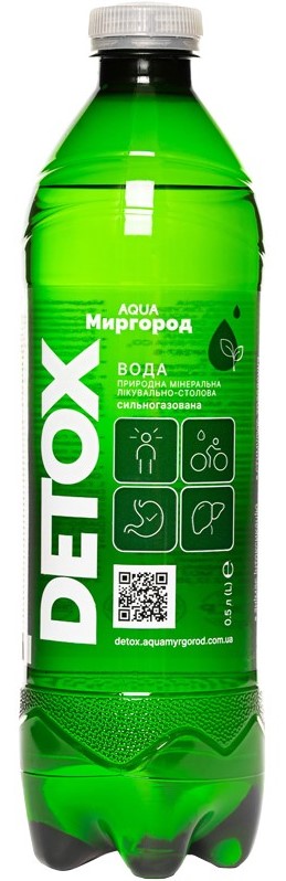 Вода Aqua Миргород Detox мін. газ. 0,5л ПЕТ