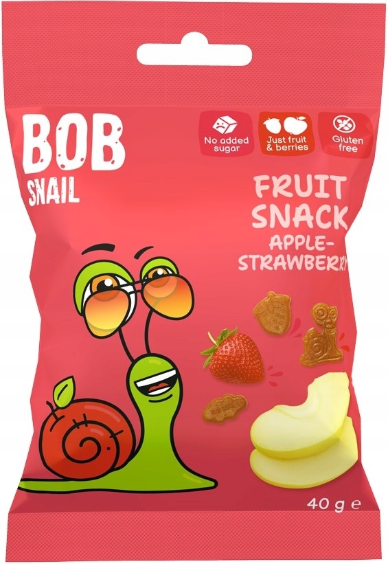 Снек Bob Snail Яблуко-Полуниця 40г