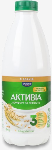 Біфідойогурт Активіа 5 злаків 1,5% 800г ПЕТ