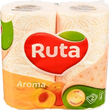 Папір туалетний Ruta Персик 4рул 2ш