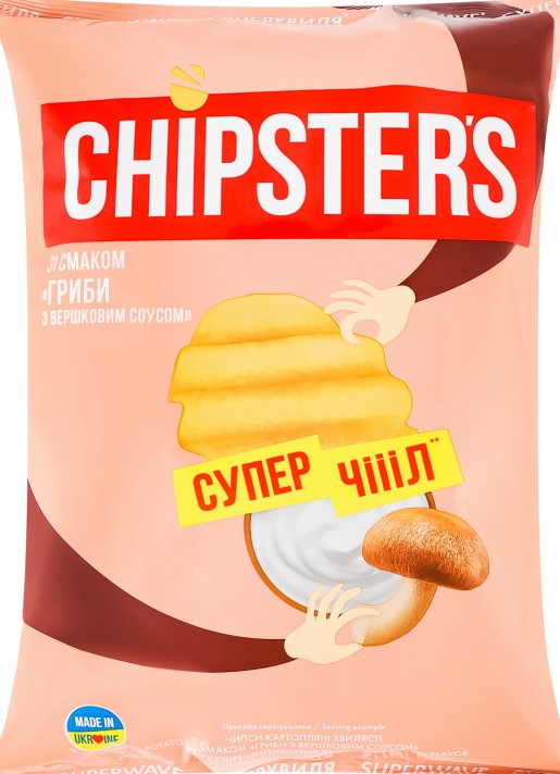 Чіпси Chipster_s гриби з верш.соусом хвилясті 95г
