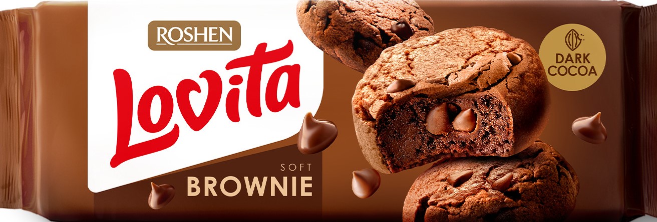 Печиво Roshen Lovita Brownie з какао 152г