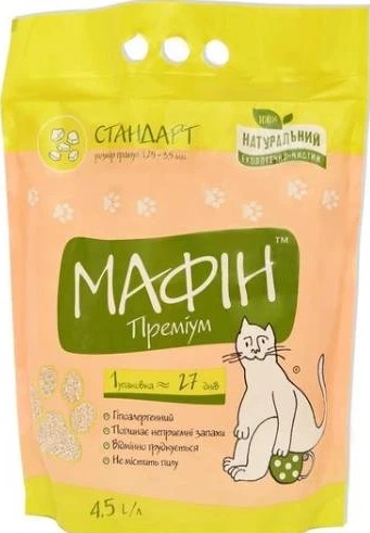 Наповнювач Мафін Стандарт бентоніт. д/тварин 4кг