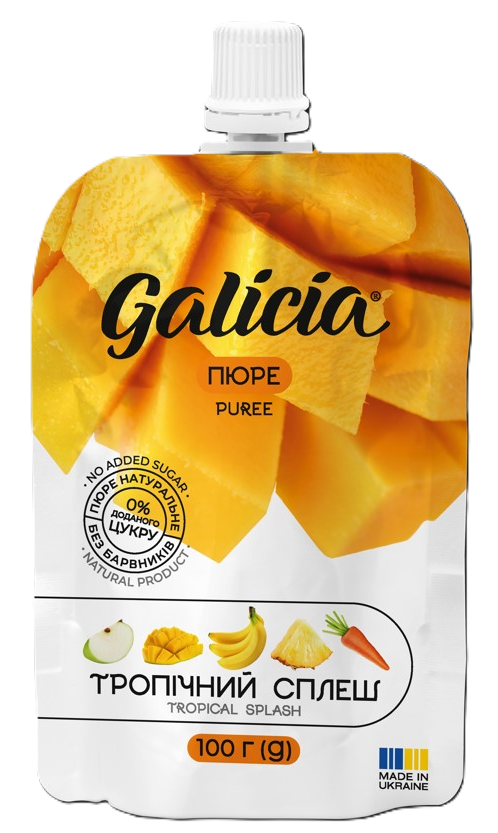 Пюре Galicia Тропічний сплеш 100г ДПАК