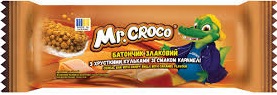 Батончик Mr.Croco з карамеллю частково глазур.20г