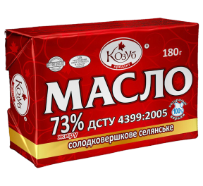 Масло Козуб Селянське 73% 180г