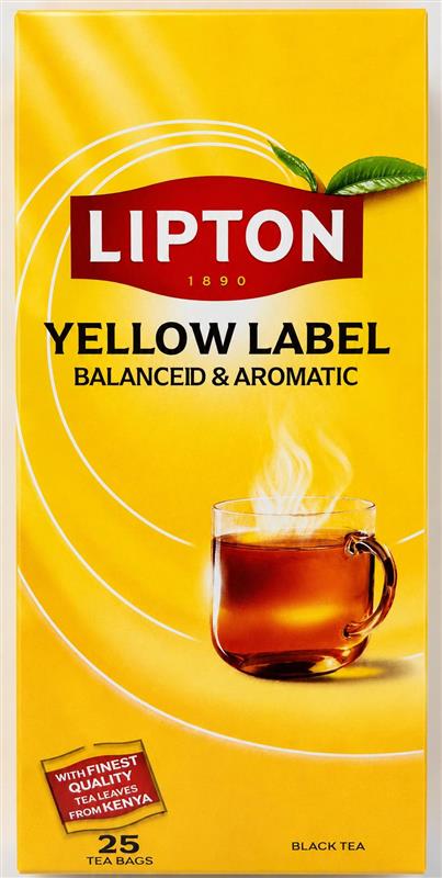 Чай Lipton Yellow Label чорний 25 ф/п