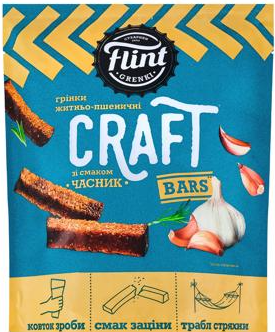 Грінки Flint Craft жит-пшен. Часник 80г