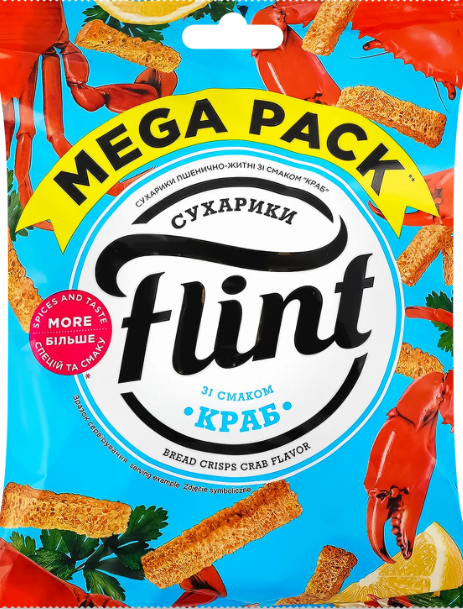 Сухарики Flint пшен-жит. Краб 100г