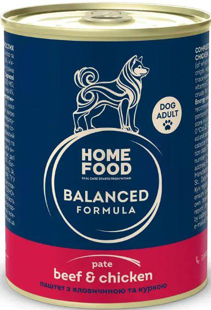 Корм Home Food Яловичина паштет для собак 360г