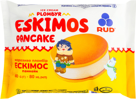 Морозиво Рудь пломбір ЕСКІМОС ПАНКЕЙК сендвіч 60г