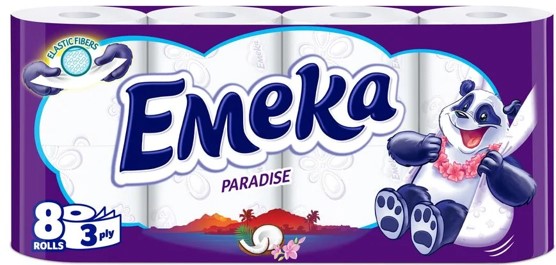 Папір туалетний EMEKA Paradise 3-шар.8шт