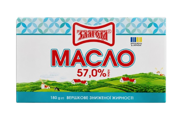 Масло Злагода вершкове зниженої жирн. 57% 180г