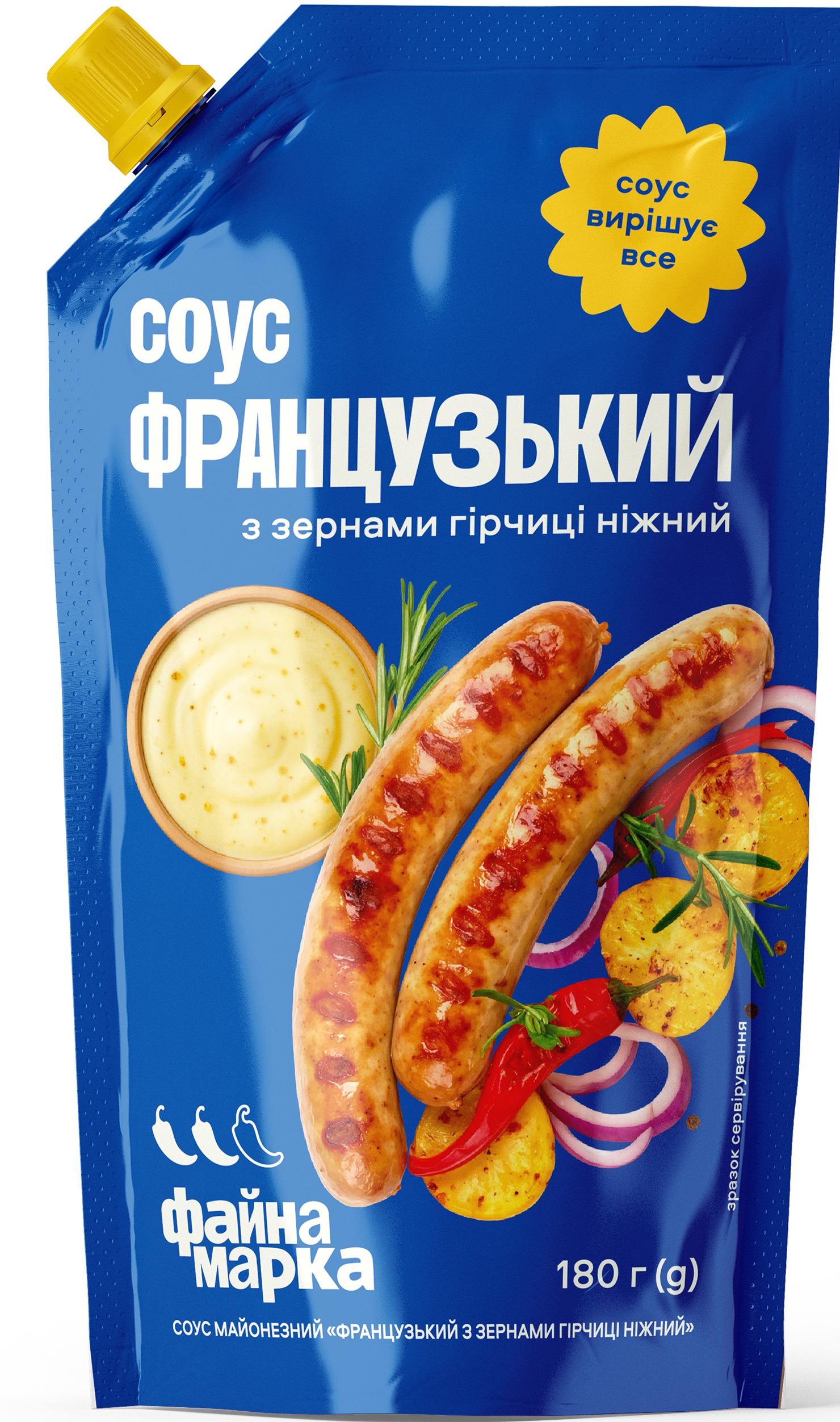 Соус Файна Марка Французький з зерн.гірчиці 180г