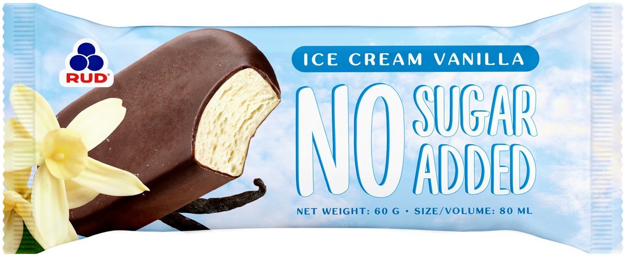 Морозиво Рудь Ванільне без цукру ескімо 80г