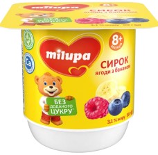 Сирок Мілупа Ягоди-банан 3,1% 90г ст