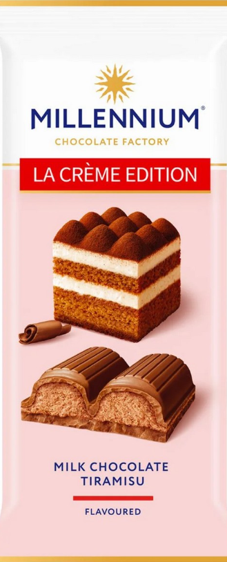 Шоколад Millennium La Creme Тірамісу мол. 100г