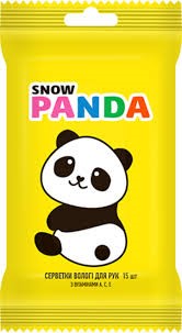 Серветки Сніжна ПандаKids ромашка вологі 15 шт