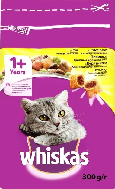 Корм Whiskas курка сухий для котів 300г