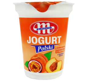 Йогурт MLEKOVITA POLSKI персик-маракуйа 2,5% 350г