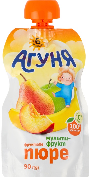 Пюре Агуня Мультифрукт 90г д/пак