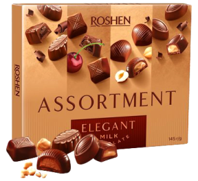 Цукерки Roshen Assortment Elegant мол.шок. 145г