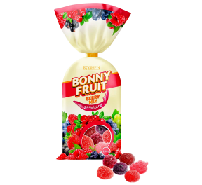 Цукерки Roshen Bonny Fruit ягідний мікс 200г