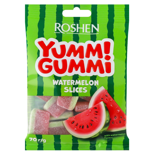 Цукерки Roshen Yummi Gummi Watermelon Slices 70г