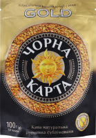 Кава Чорна Карта Gold розчинна 100г пак