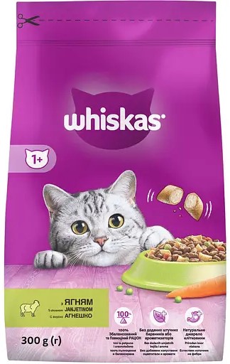 Корм Whiskas Ягня сухий для котів 300г