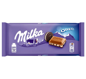 Шоколад Milka зі смаком ванілі та печивом Oreo100г