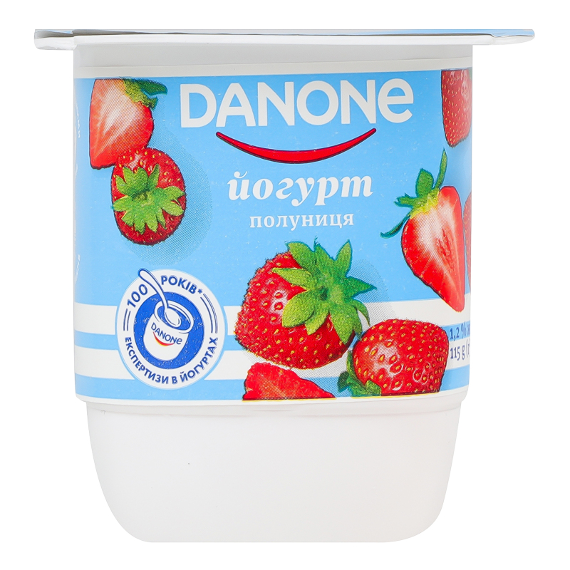 Йогурт Danone полуниця 1,2% 115г ст