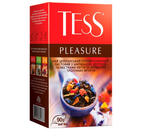 Чай Tess Pleasure чорний, листовий 90г кар.