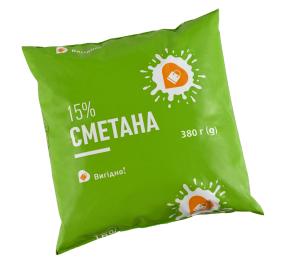 Сметана Вигідно 15% 380 г пе