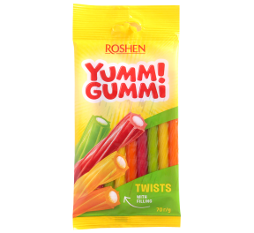 Цукерки Roshen Yummi Gummi Twists 70г