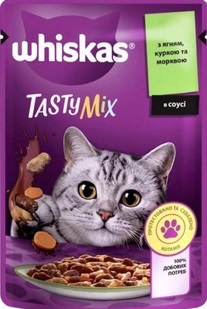 Корм Whiskas TastyMix з ягн кур та мор д/котів 85г