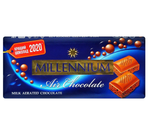 Шоколад Millennium Premium пористий мол. 85г