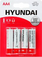 Батарейки Hyundai R6 AA BL4 Heavy Duty 4 шт.