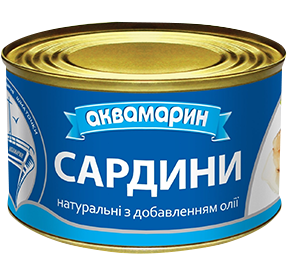 Рибні консерви Аквамарин Сардина НДО 230г