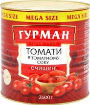 Томати Гурман очищенні в т/с 430г з/б